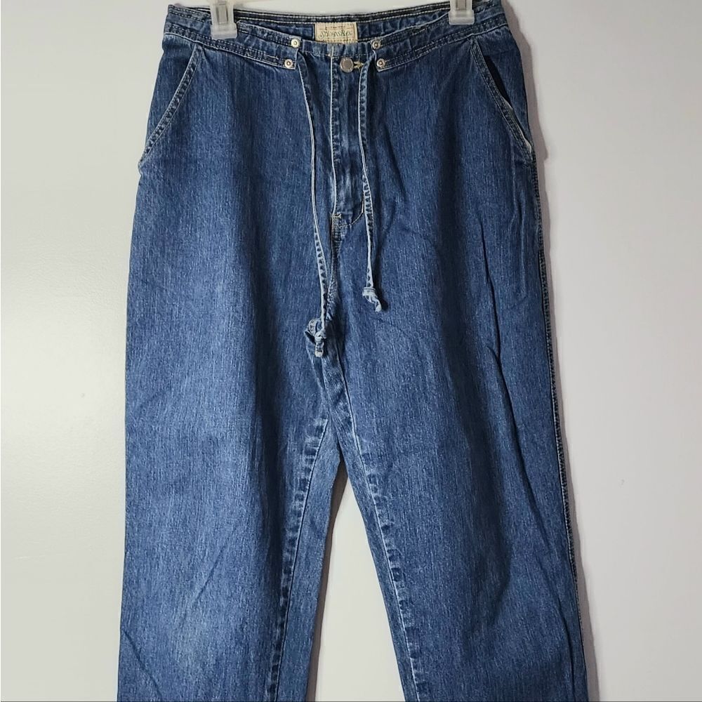 St Johnson Bay vintage high waist 12 petite draw string women's jeans